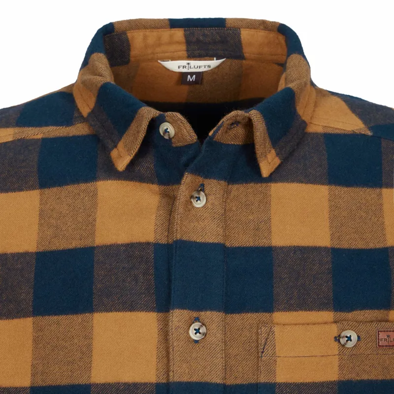 Frilufts Mens Tinnahinch LS Shirt Golden Brown/Dark Sapphire-3