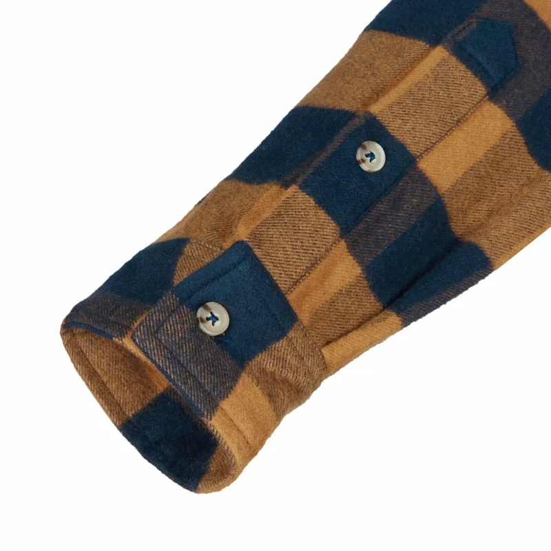 Frilufts Mens Tinnahinch LS Shirt Golden Brown/Dark Sapphire-4