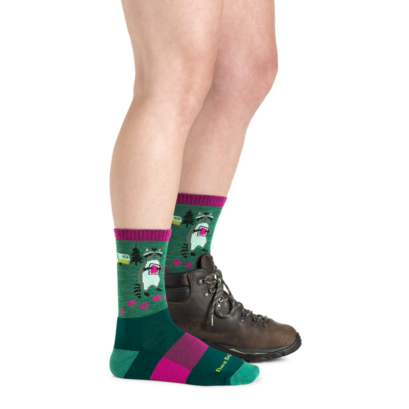 Darn Tough Womens Critter Club Micro Crew Lightweight Hiking Sock Moss-2