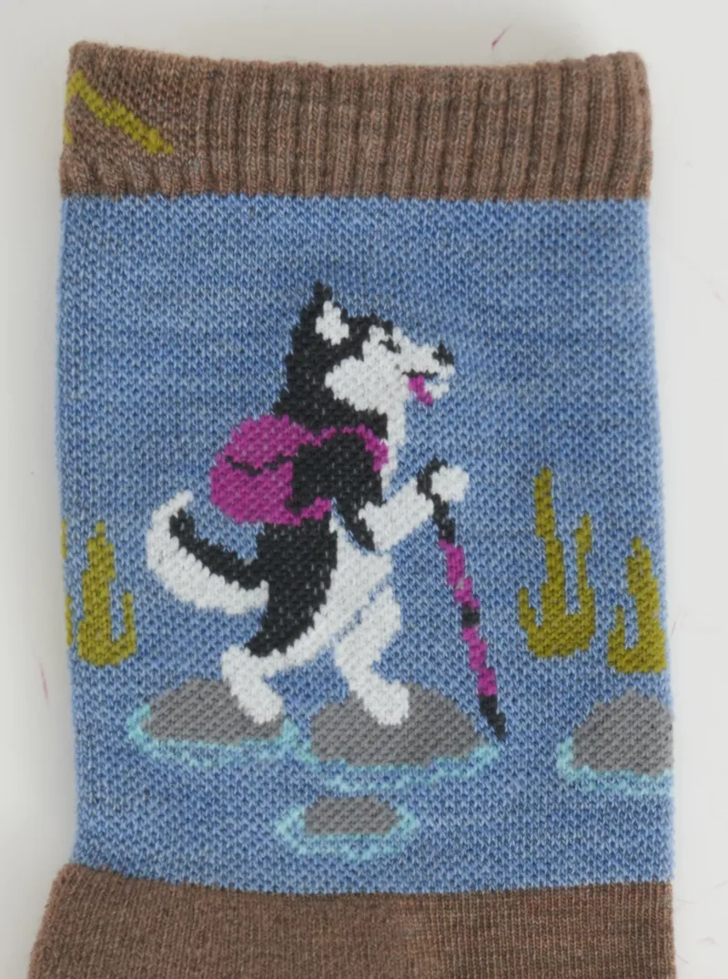 Darn Tough Womens Critter Club Micro Crew Lightweight Hiking Sock Bark-3