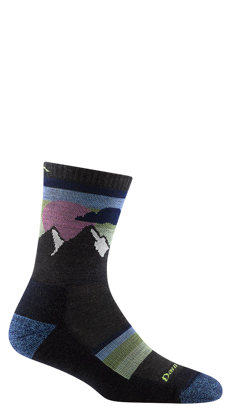 Darn Tough Womens Sunset Ledge Micro Crew LT Hiking Socks Charcoal-1