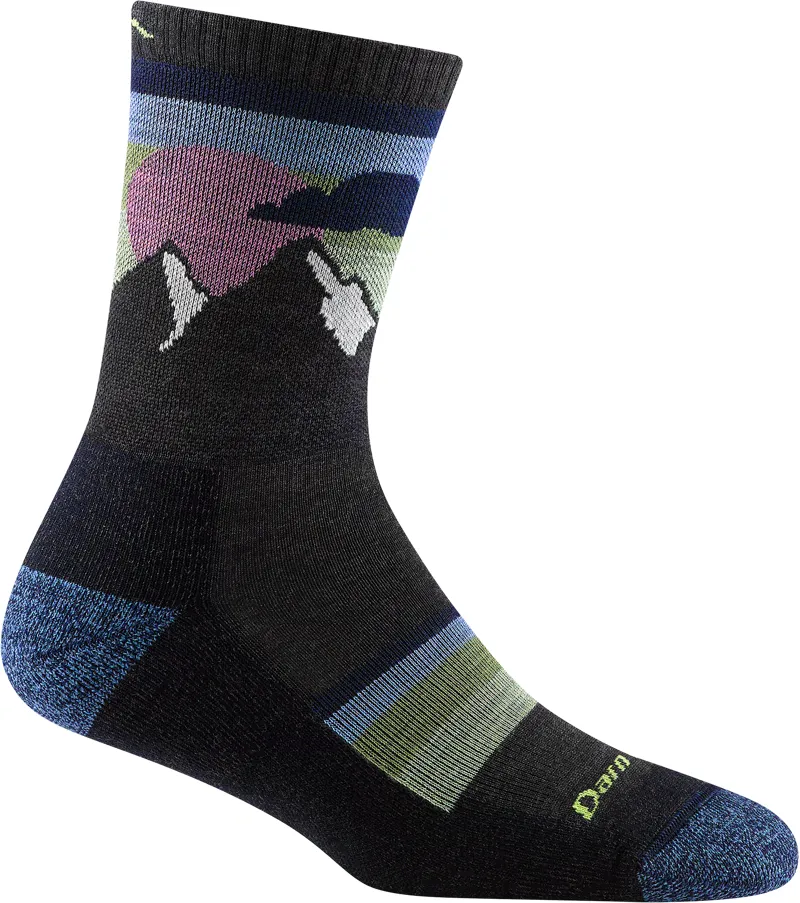 Darn Tough Womens Sunset Ledge Micro Crew LT Hiking Socks Charcoal