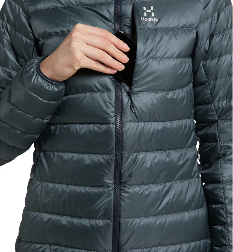 Haglofs Womens ROC Down Hoodie Steel-9
