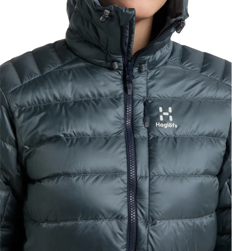 Haglofs Womens ROC Down Hoodie Steel-6