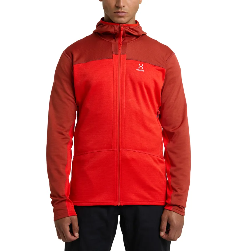 Haglofs Mens ROC Flash Mid Hoodie Corrosion/Zenith Red-2