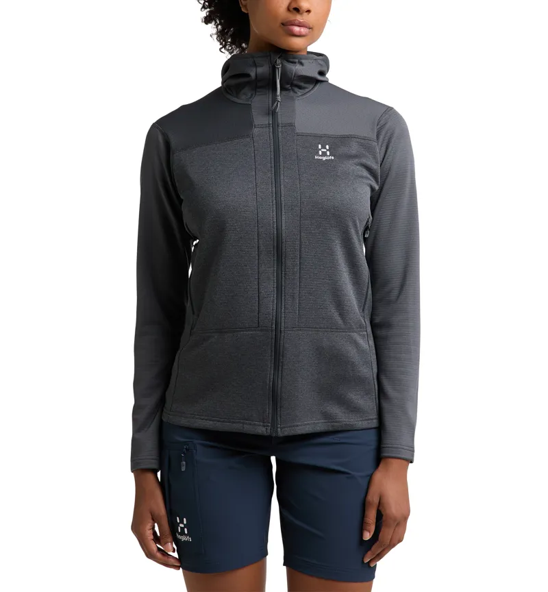 Haglofs Womens ROC Flash Mid Hoodie Magnetite-2