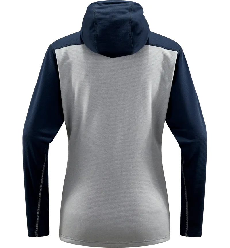 Haglofs Womens ROC Flash Mid Hoodie Tarn Blue/Concrete-1