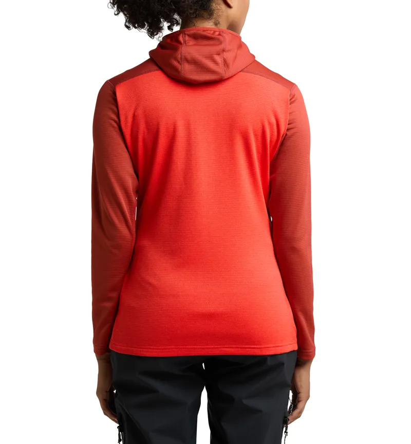 Haglofs Womens ROC Flash Mid Hoodie Corrosion/Poppy Red-4