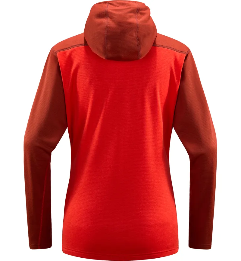 Haglofs Womens ROC Flash Mid Hoodie Corrosion/Poppy Red-1