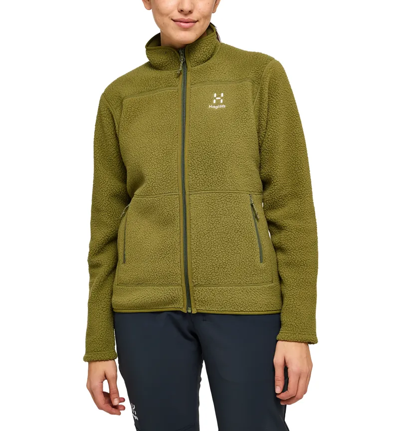 Haglofs Womens Mossa Pile Jacket Olive-2
