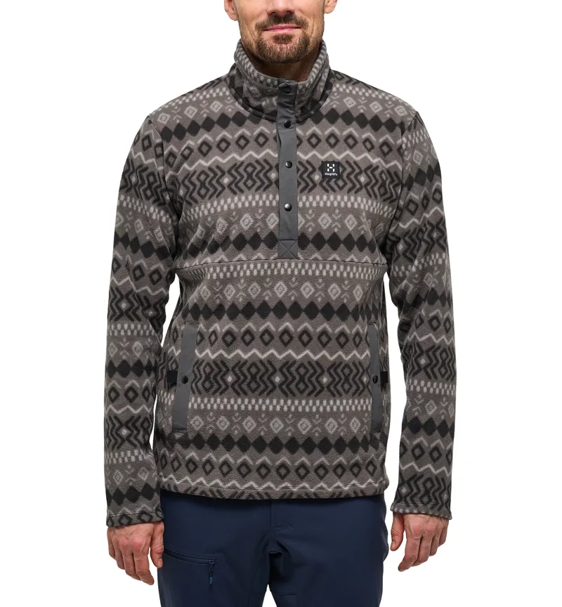 Haglofs Mens Mora Mid Fleece Magnetite/ True Black-2