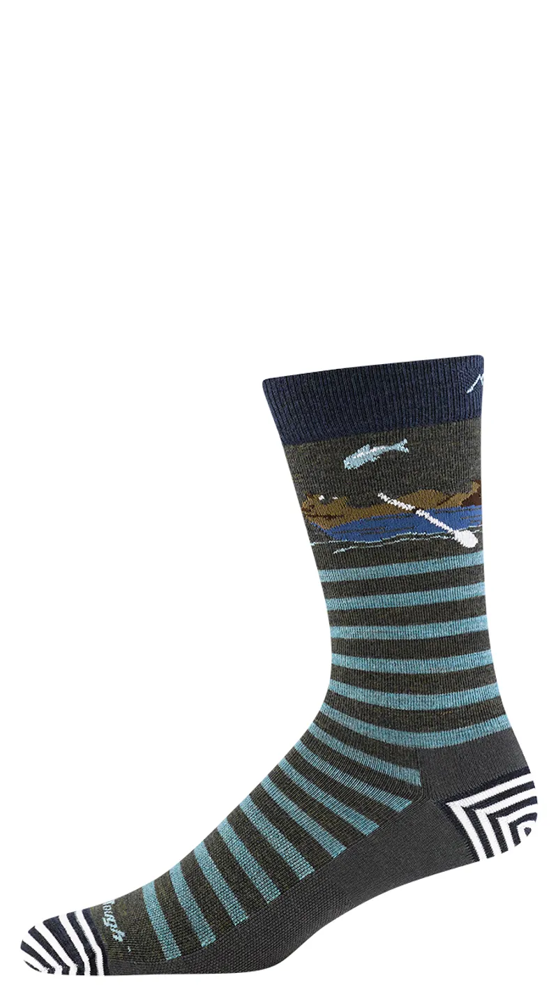 Darn Tough Mens Animal Haus Crew Lightweight Forest-5