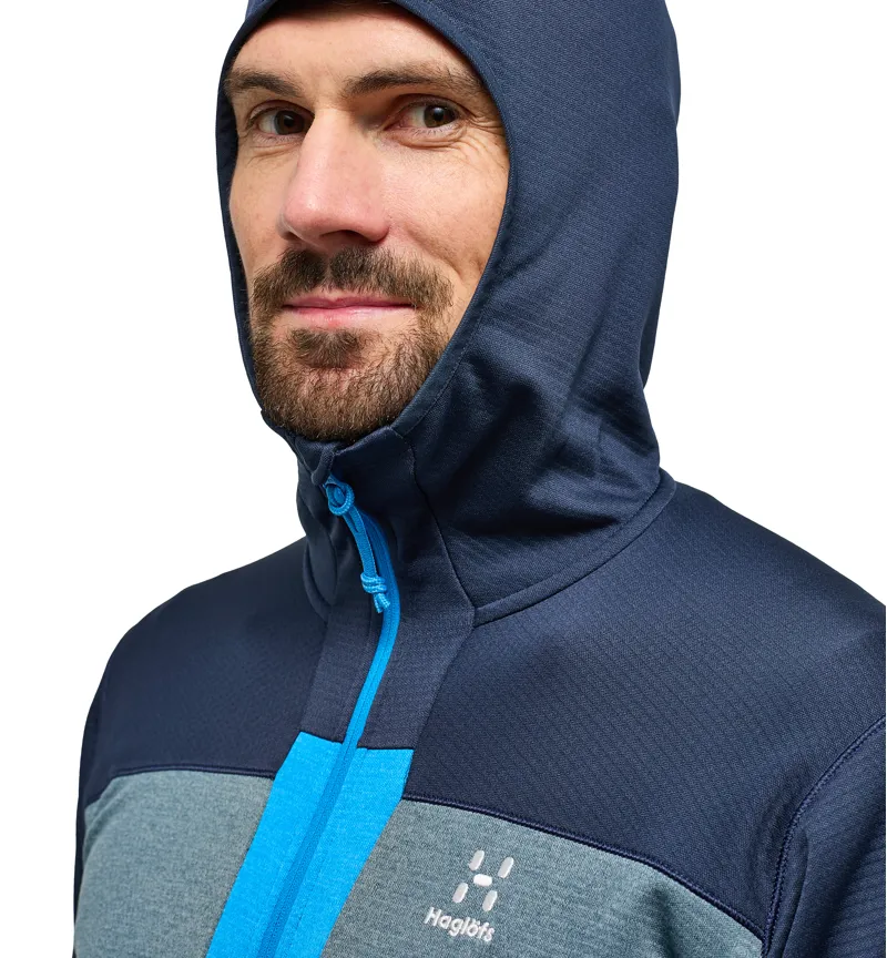 Haglofs Mens ROC Flash Mid Hoodie Tarn Blue/Steel Blue-5