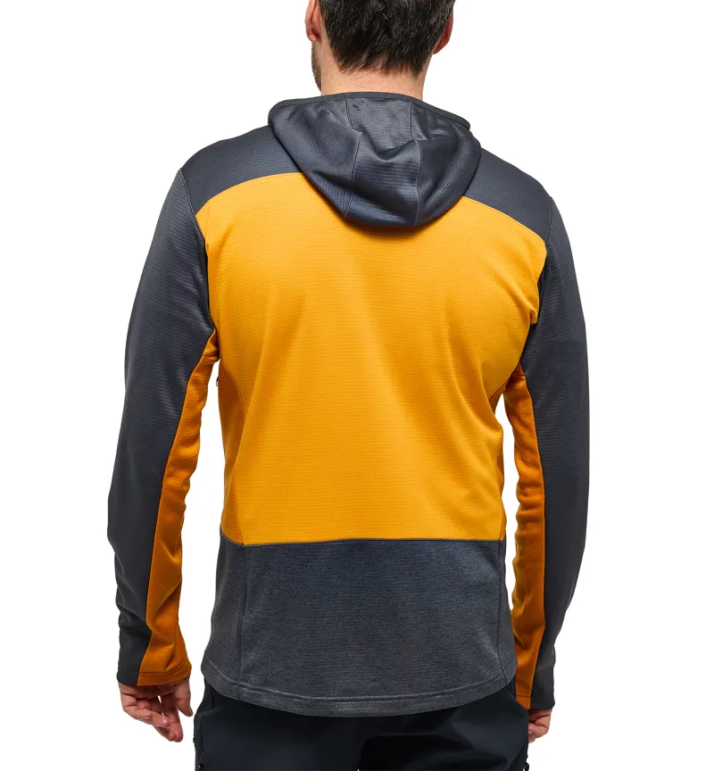 Haglofs Mens ROC Flash Mid Hoodie Magnetite/Sunny Yellow-3