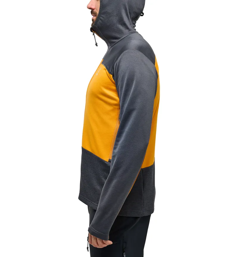 Haglofs Mens ROC Flash Mid Hoodie Magnetite/Sunny Yellow-4