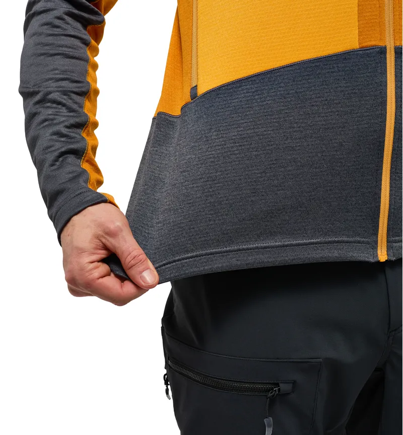 Haglofs Mens ROC Flash Mid Hoodie Magnetite/Sunny Yellow-7