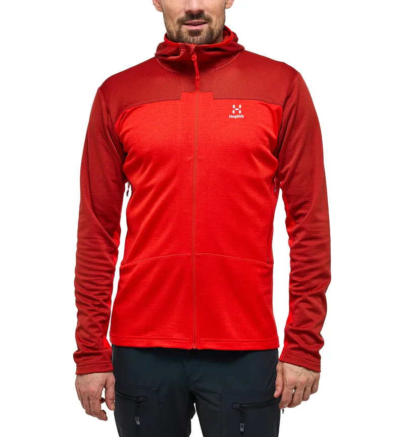 Haglofs Mens ROC Flash Mid Hoodie Corrosion/Zenith Red-2