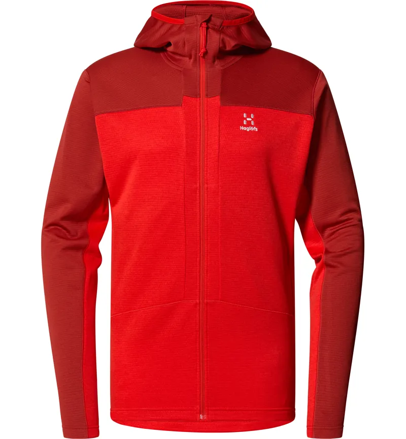 Haglofs Mens ROC Flash Mid Hoodie Corrosion/Zenith Red