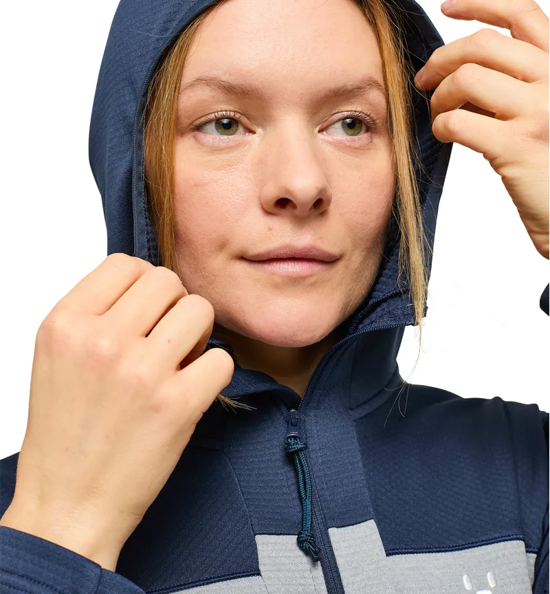 Haglofs Womens ROC Flash Mid Hoodie Tarn Blue/Concrete-5