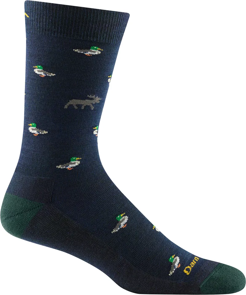 Darn Tough Mens Duck Duck Moose Crew Socks Eclipse