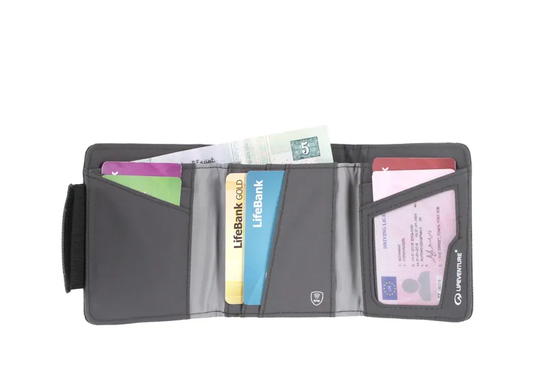 Lifeventure RFID Wallet Recycled Grey-3