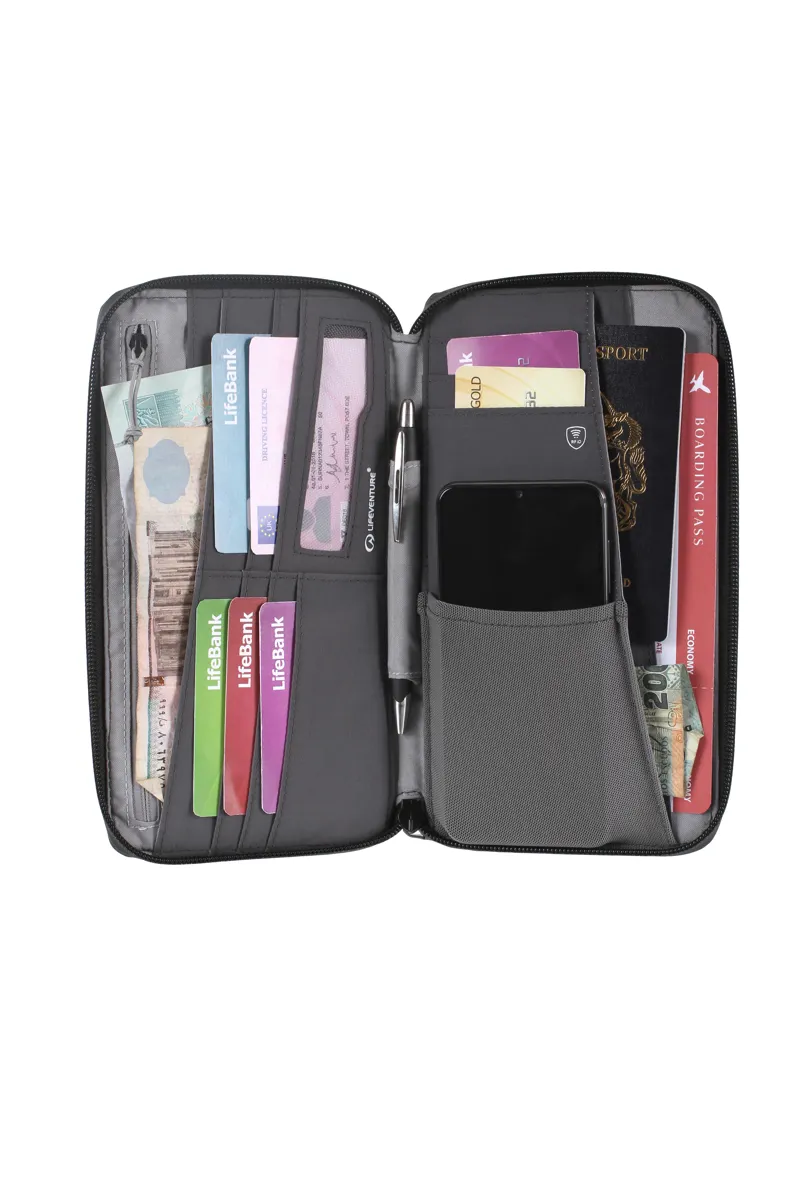 Lifeventure RFID Travel Wallet Recycled Grey-3