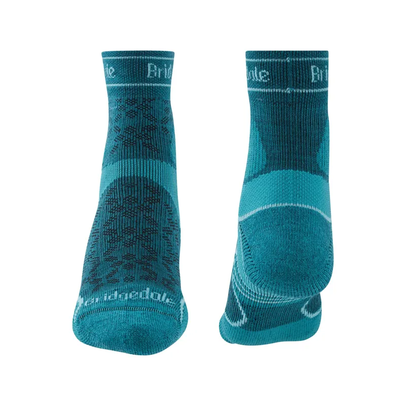 Bridgedale Womens Run Lightweight T2 Sport Crew Sock Teal-1