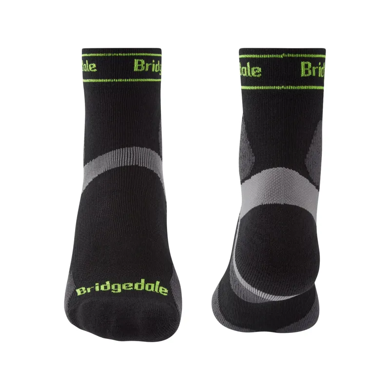 Bridgedale Mens Ultra Light Run T2 Sport Crew Sock Black-1