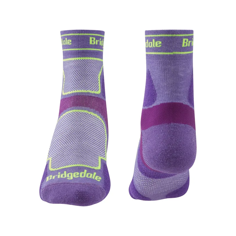 Bridgedale Womens Ultra Light T2 Coolmax Sport 3/4 Crew Purple-1