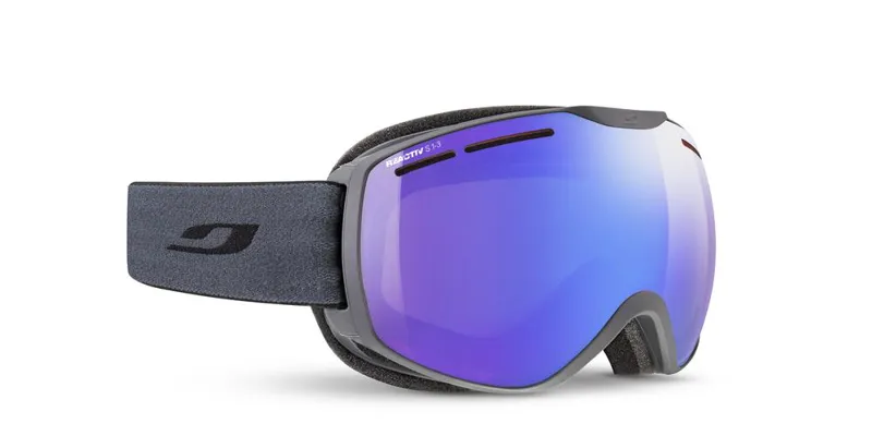 Julbo Fusion Snow Goggles Dark Gray Reactiv 1-3 HC Blue Flash