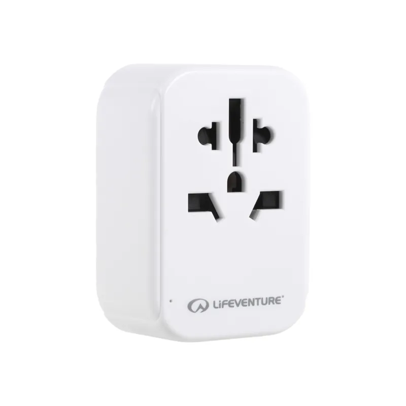 Lifeventure World to Europe Travel Adaptor with USB and USB C-1