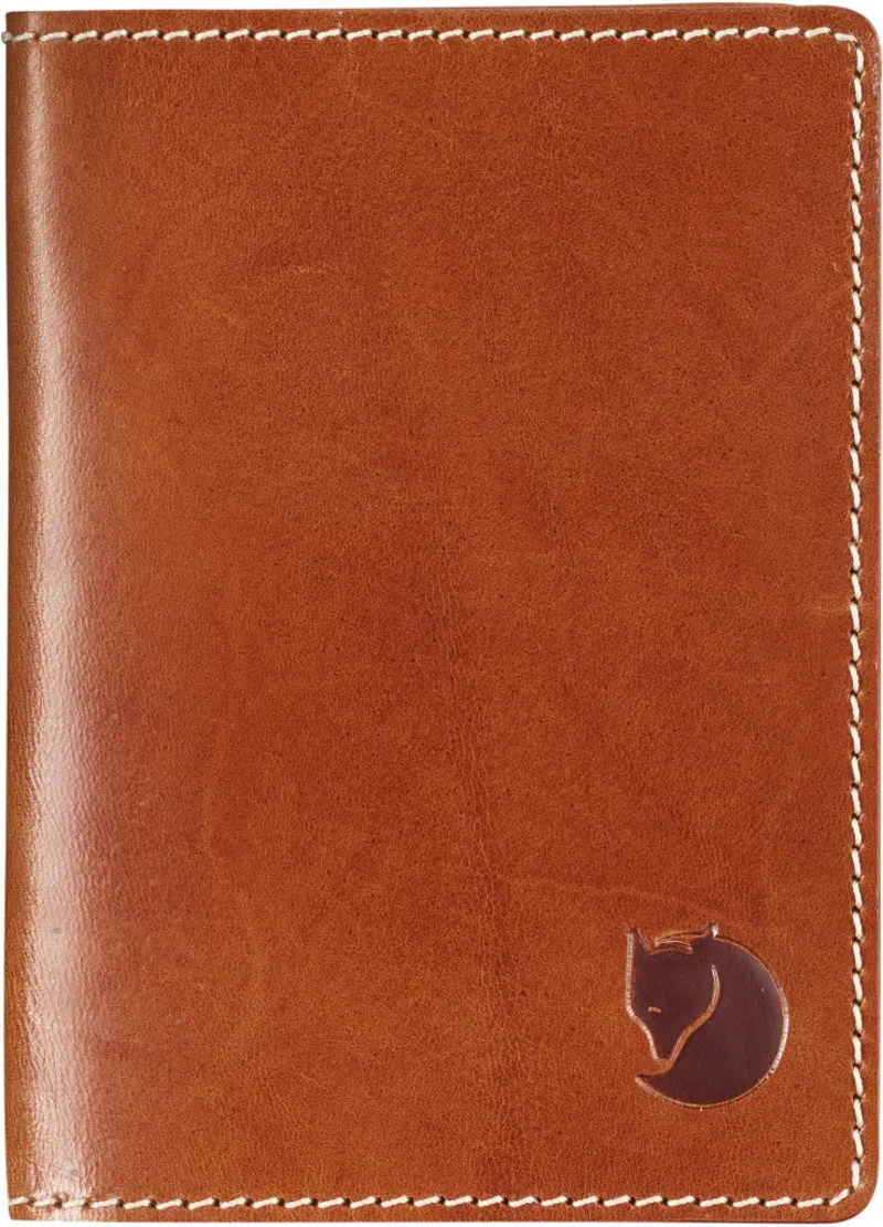 Fjallraven Leather Passport Cover Leather Cognac-1