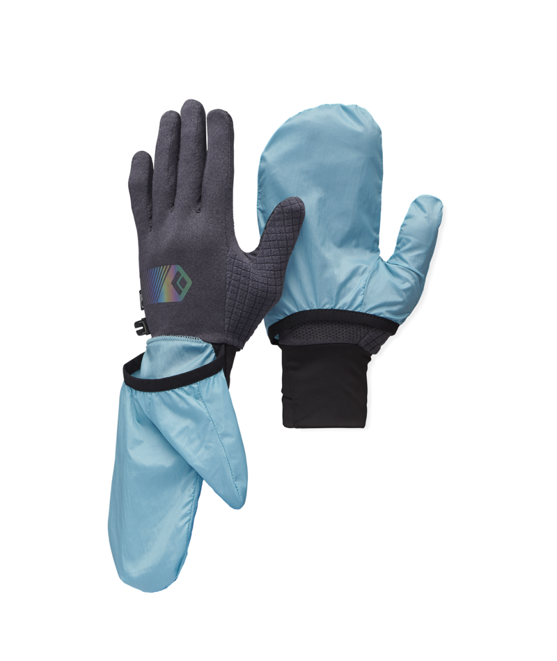 Black Diamond Deploy Wind Hood Gloves Carbon/Glacier Blue-1