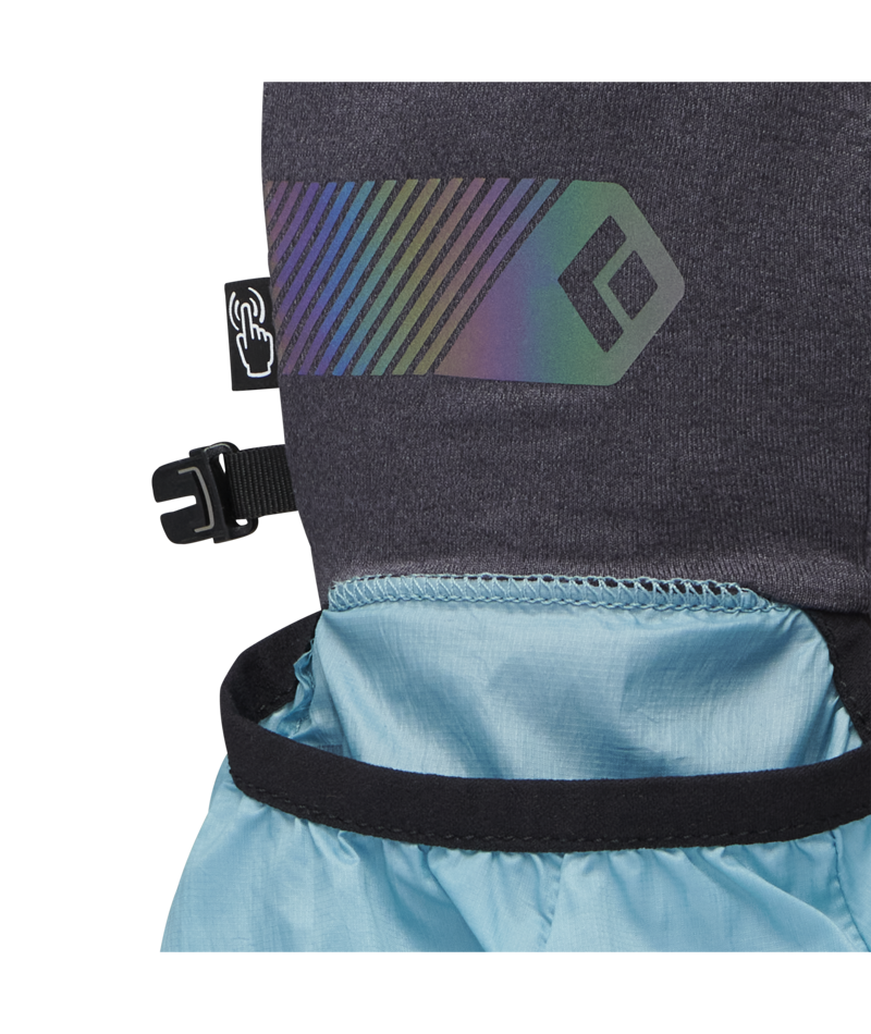 Black Diamond Deploy Wind Hood Gloves Carbon/Glacier Blue-6