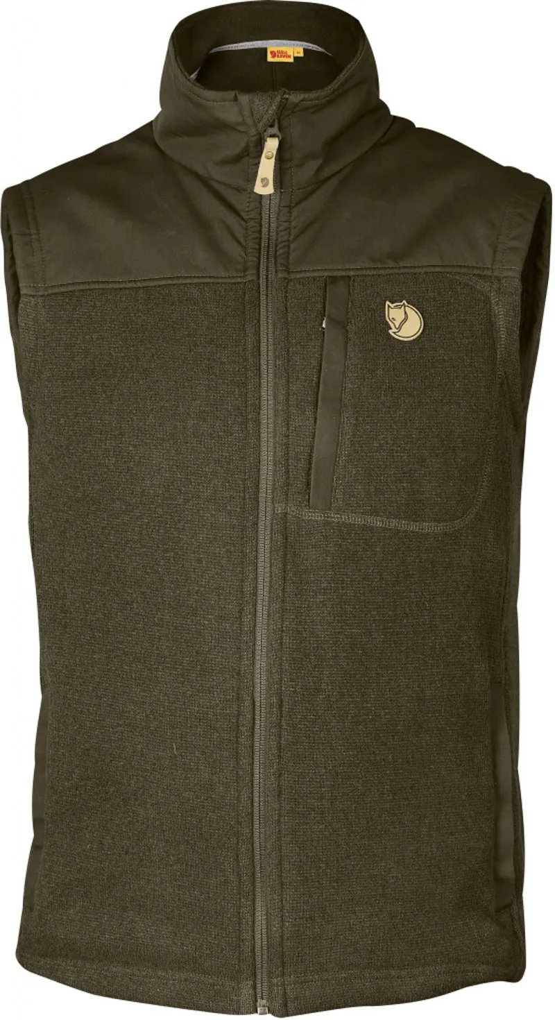 Fjallraven Mens Buck Fleece Vest Dark Olive
