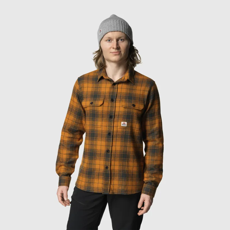 Tierra Men's Fjallmossen Shirt Rust Orange-2