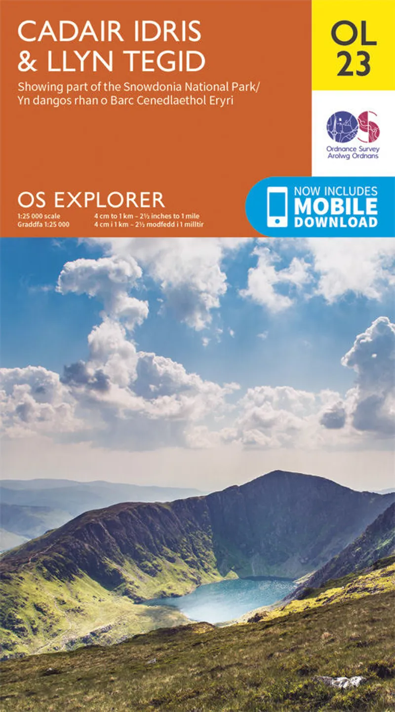 OS Explorer Map OL23 Cadair Idris and Llyn Tegid