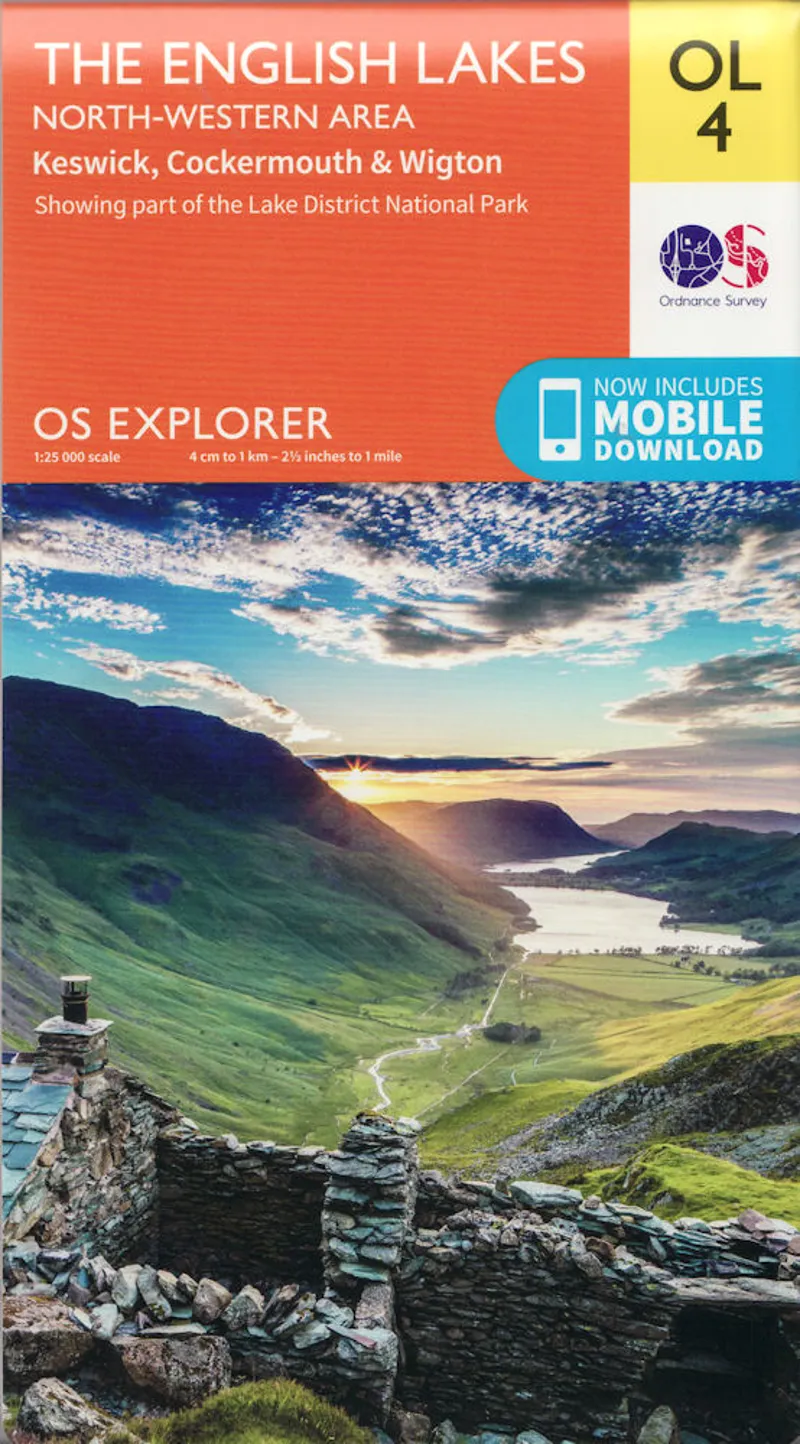 OS Explorer Map OL4 English Lakes - North Western area
