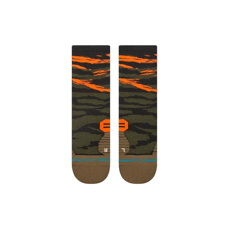 Stance Unisex Primal Light Crew Performance Socks Olive-1