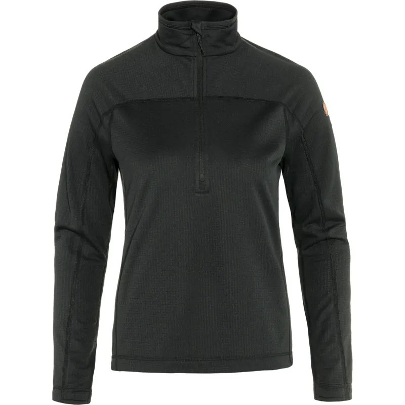 Fjallraven Womens Abisko Lite Fleece Half Zip Black