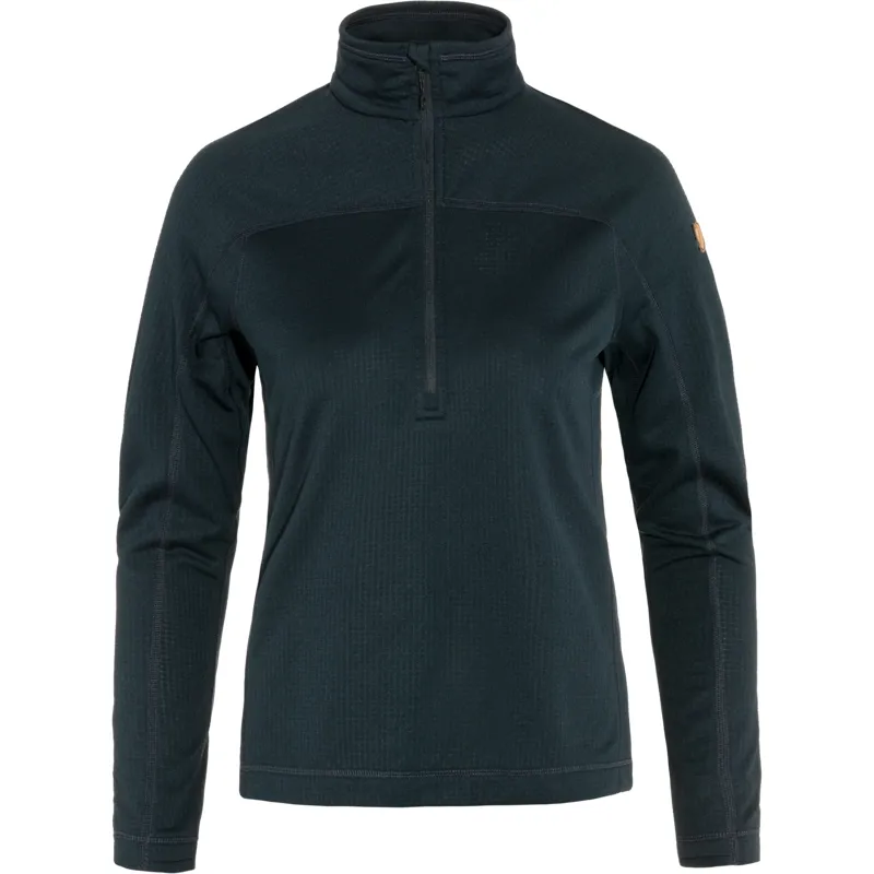 Fjallraven Womens Abisko Lite Fleece Half Zip Dark Navy