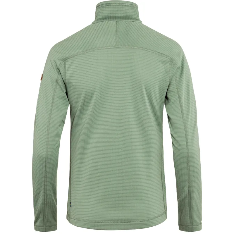 Fjallraven Womens Abisko Lite Fleece Half Zip Misty Green-1