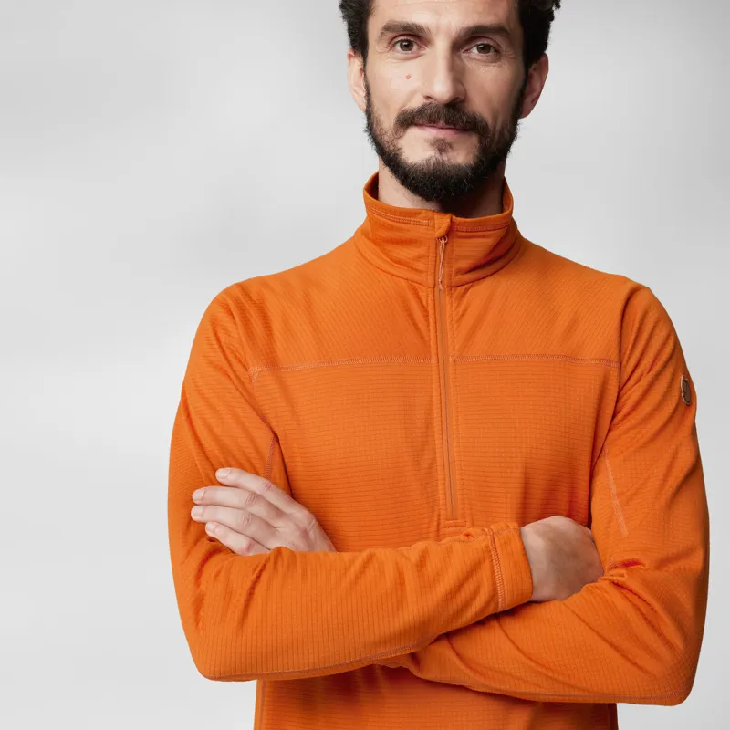 Fjallraven Mens Abisko Lite Fleece Half Zip Green-4
