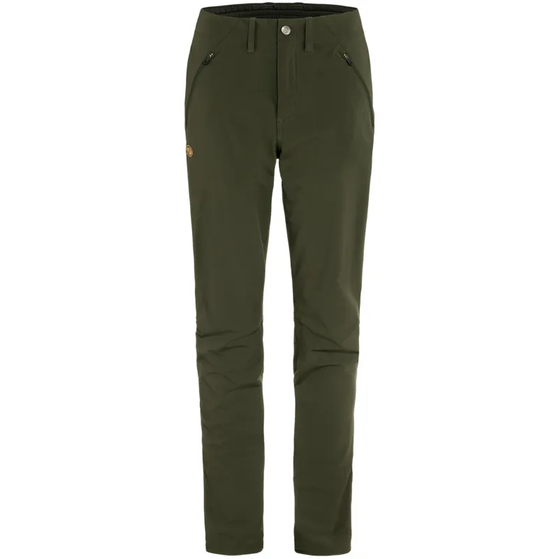 Fjallraven Womens Abisko Trail Stretch Trousers Deep Forest