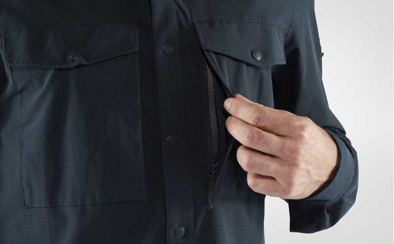 Fjallraven Mens Abisko Trekking Shirt Black-6