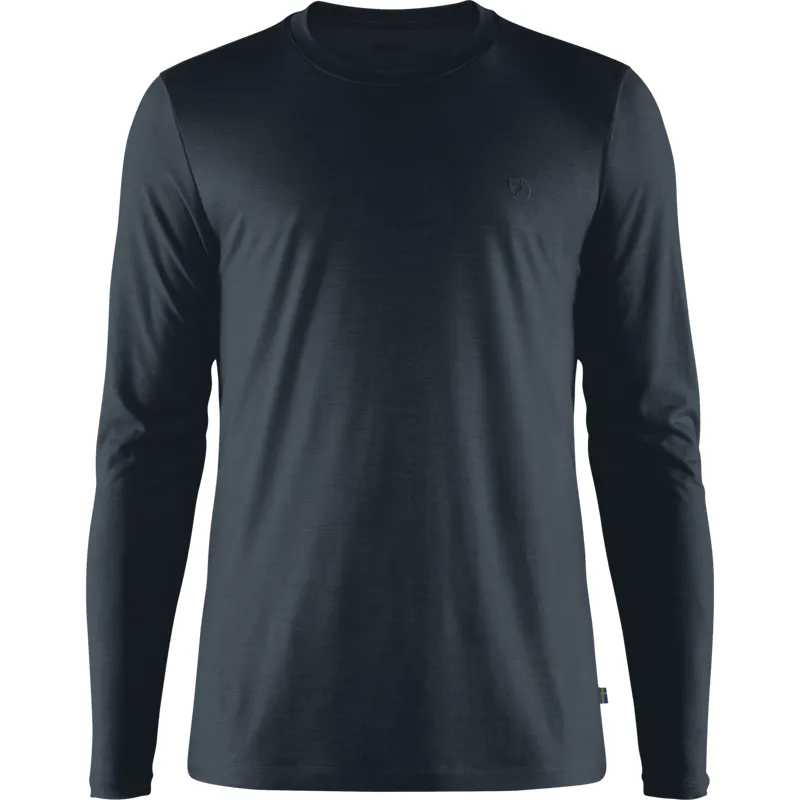 Fjallraven Mens Abisko Wool LS Dark Navy