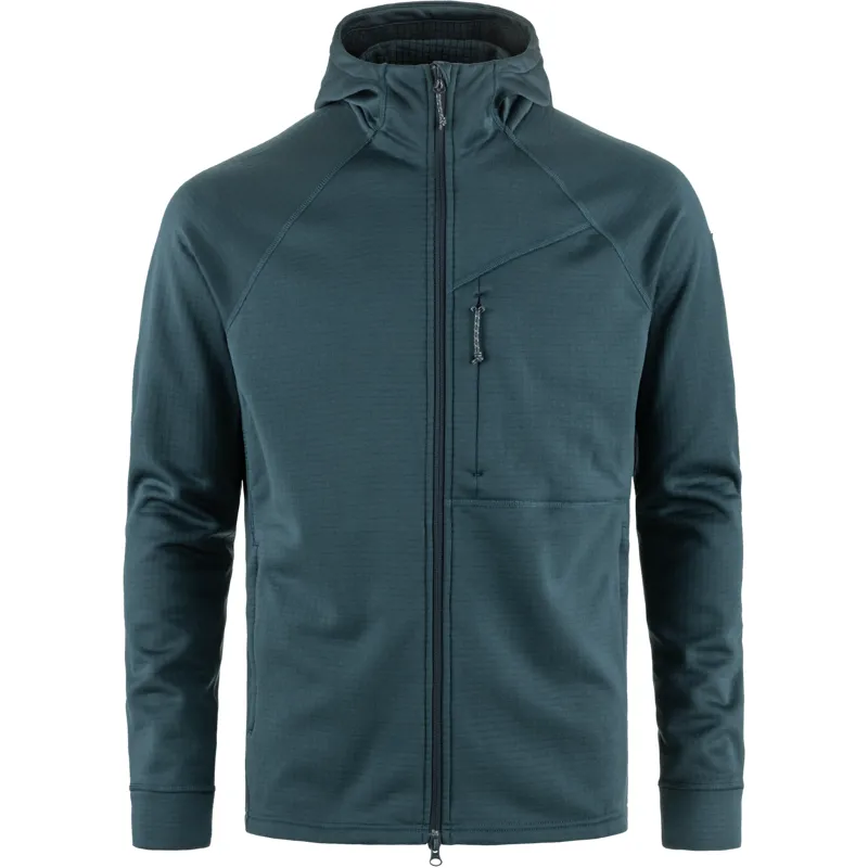 Fjallraven Men's Abisko Grid Fleece Hoodie Mountain Blue