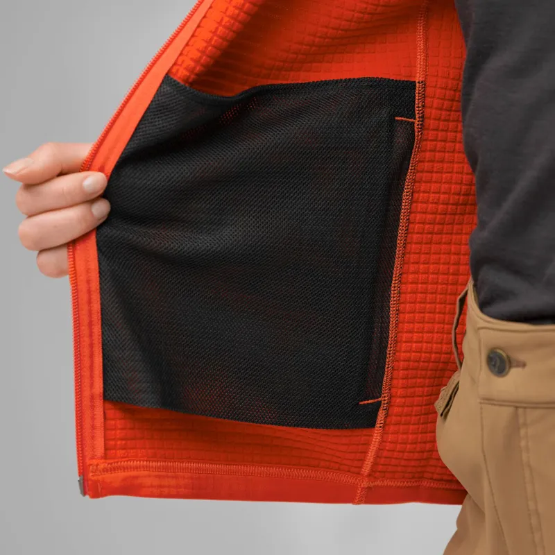 Fjallraven Women's Abisko Grid Fleece Hoodie Dusty Rose-8