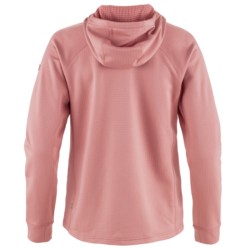 Fjallraven Women's Abisko Grid Fleece Hoodie Dusty Rose-1