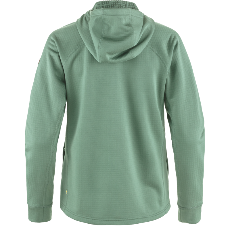 Fjallraven Women's Abisko Grid Fleece Hoodie Patina Green-1